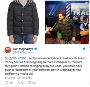 राहुल गांधी की 63 हजार की जैकेट पर बीजेपी का तंज 2 Hello Uttarakhand News »