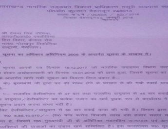 एक और आरटीआई धमाके ने उड़ाई सरकार की नींद 7 Hello Uttarakhand News »