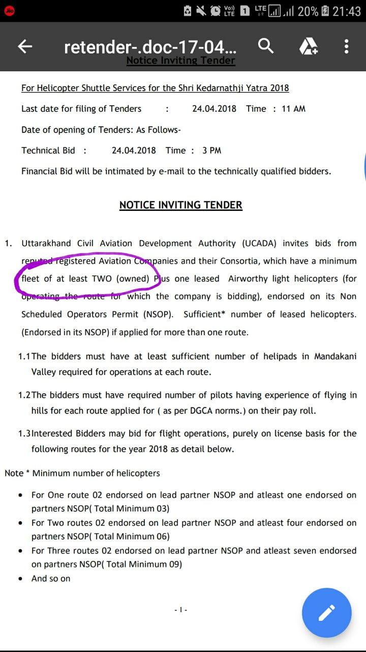 हेली सेवाओं के टेंडर आवंटित, फिर दिखी अधिकारीयों की निरंकुशता, देखें कैसे अपनी ही शर्तों को किया दरकिनार... 4 हेली सेवाओं के टेंडर आवंटित, फिर दिखी अधिकारीयों की निरंकुशता, देखें कैसे अपनी ही शर्तों को किया दरकिनार... 4 Hello Uttarakhand News »