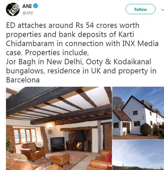 कार्ति चिदंबरम के खिलाफ ईडी ने की बड़ी कार्रवाई, जब्त की 54 करोड़ की संपत्ति 2 कार्ति चिदंबरम के खिलाफ ईडी ने की बड़ी कार्रवाई, जब्त की 54 करोड़ की संपत्ति 2 Hello Uttarakhand News »