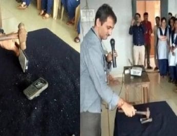 क्लासरूम में मोबाइल पर बिजी थे छात्र, प्रिंसिपल ने हथौड़े से तोड़े 16 फोन 2 Hello Uttarakhand News »