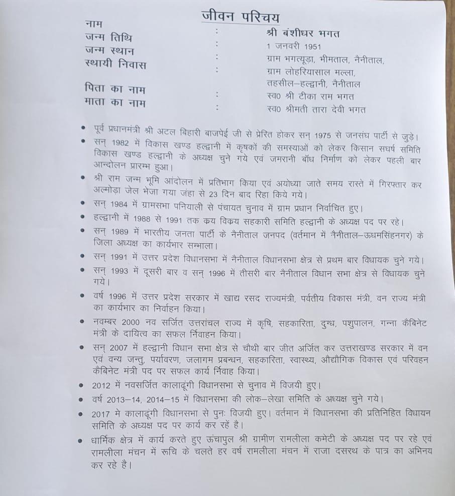बड़ी खबर: उत्तराखंड भाजपा के प्रदेश अध्यक्ष बने बंशीधर भगत, जानिए राजनैतिक सफ़र.. 2 Hello Uttarakhand News »