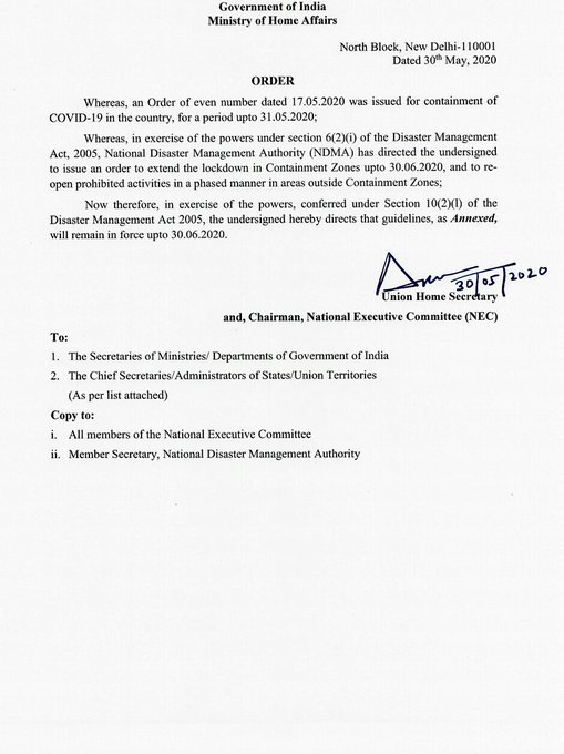 यह लॉक डाउन 5 नहीं है, यह है अनलॉक 1, गृह मंत्रालय ने की गाइडलाइन्स जारी, तीन चरणों में खोला जाएगा पूरा देश 2 Hello Uttarakhand News »