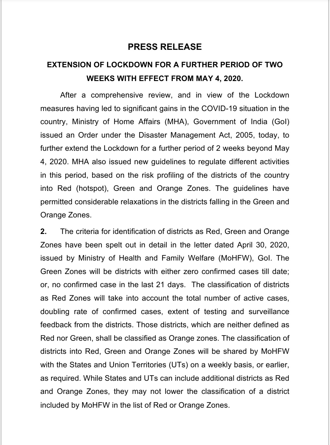सरकार ने दो हफ्ते के लिए और बढ़ाया लॉकडाउन, 17 मई तक रहेगा जारी, दी गई यह छूटें 2 Hello Uttarakhand News »