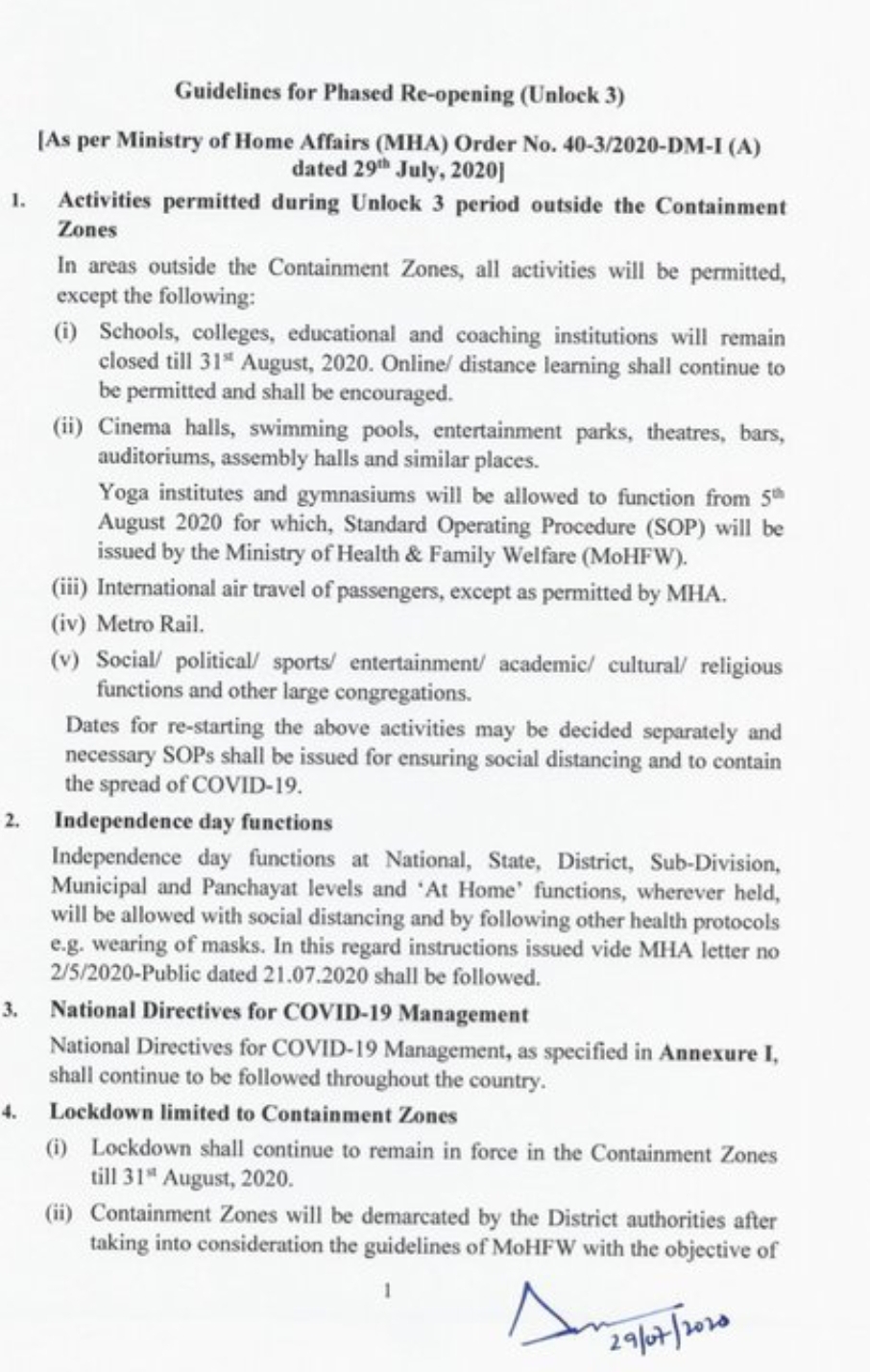 Unlock 3.0 गाइडलाइन्स हुई जारी, जानिए अनलॉक 3 में कहां-कहां मिलेगी छूट 2 Hello Uttarakhand News »