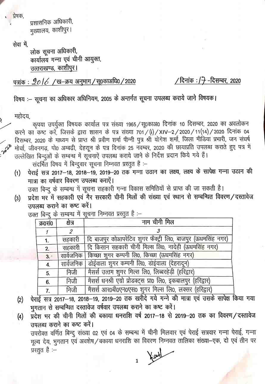 सभी चीनी मिलों से संबद्ध किसानों का हो चुका भुगतान, तो इकबालपुर चीनी मिल का क्यों नहीं! मोर्चा 2 Hello Uttarakhand News »